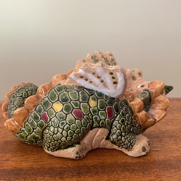 Handbuilt Clay Dragon Signed Exc Shape no Chips PO - Picture 3 of 10